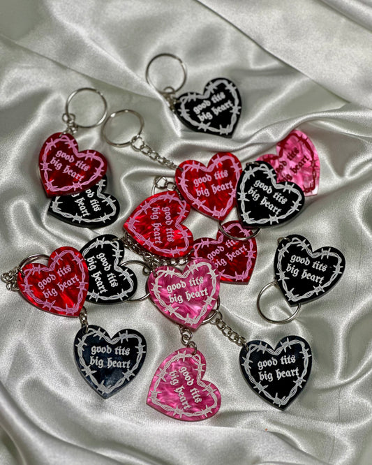good t*ts, big heart (renee rapp) keychain