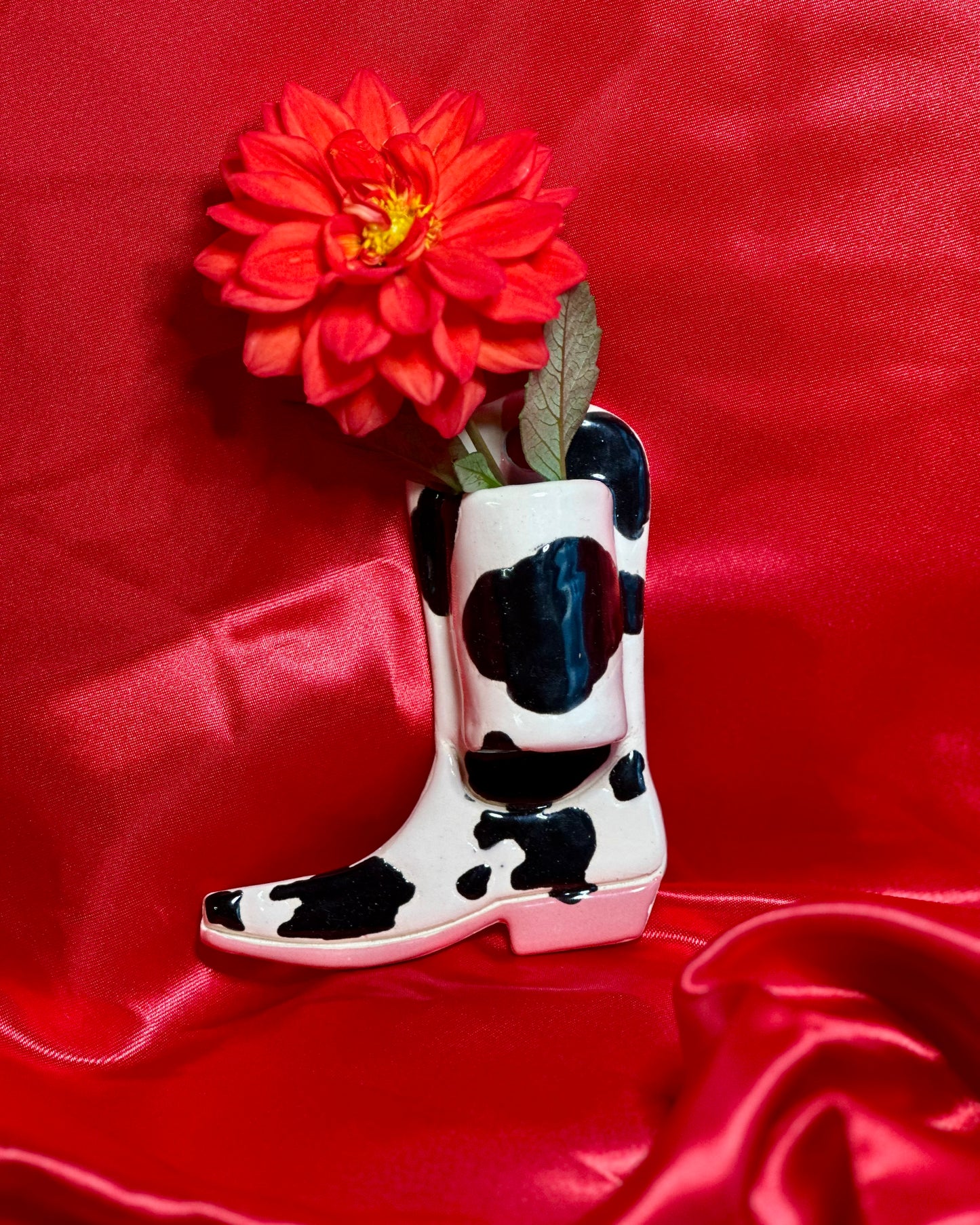 cowboy boot vase wall hanging