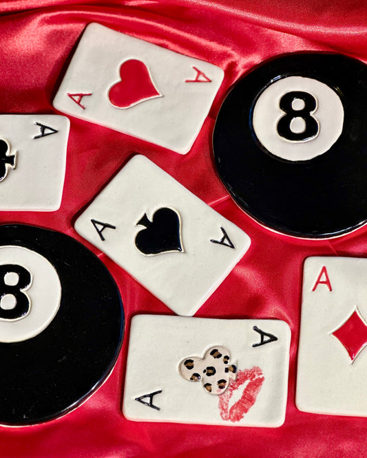 8-Ball Ceramic Trinket Dish / Coaster