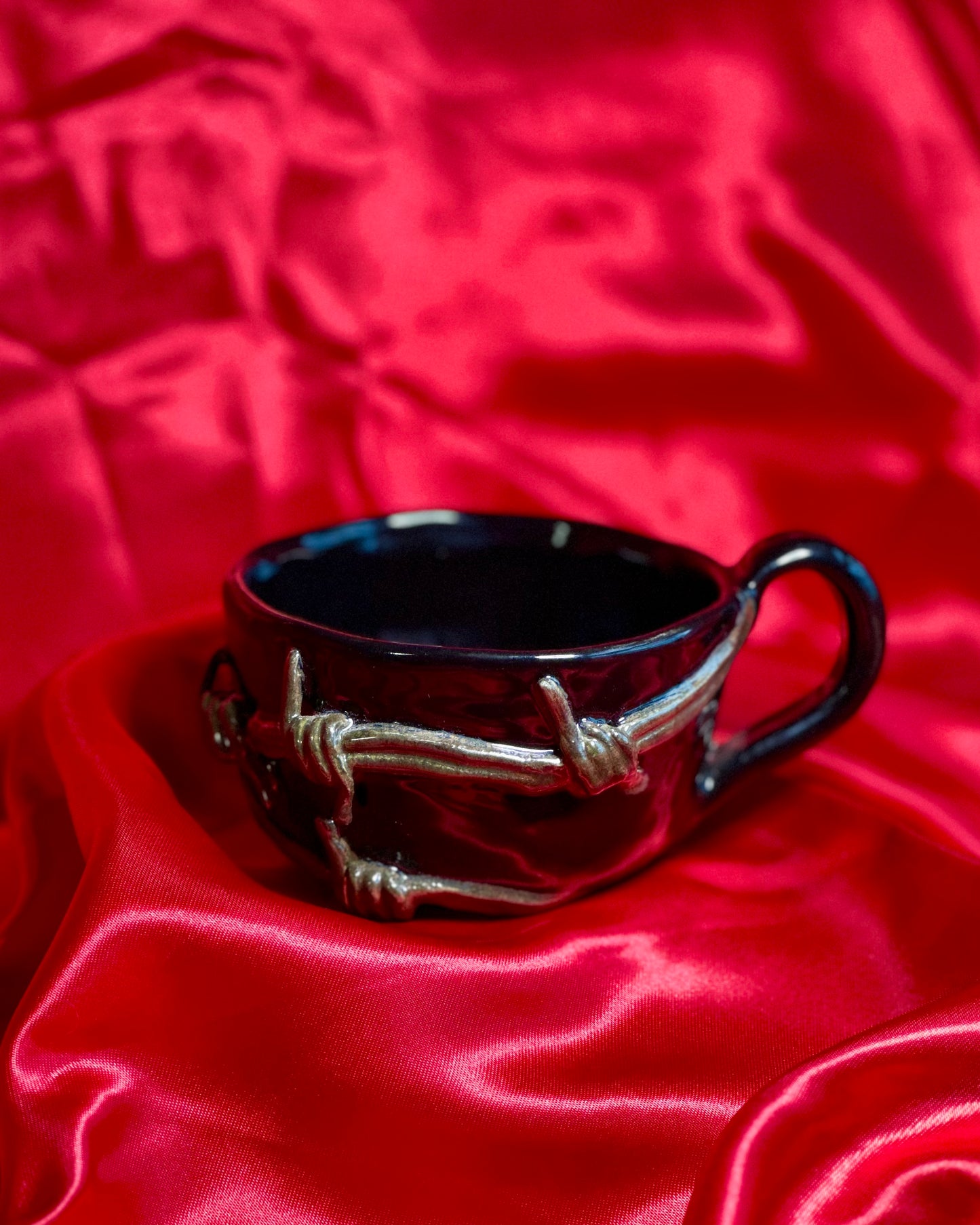 barbed wired mug