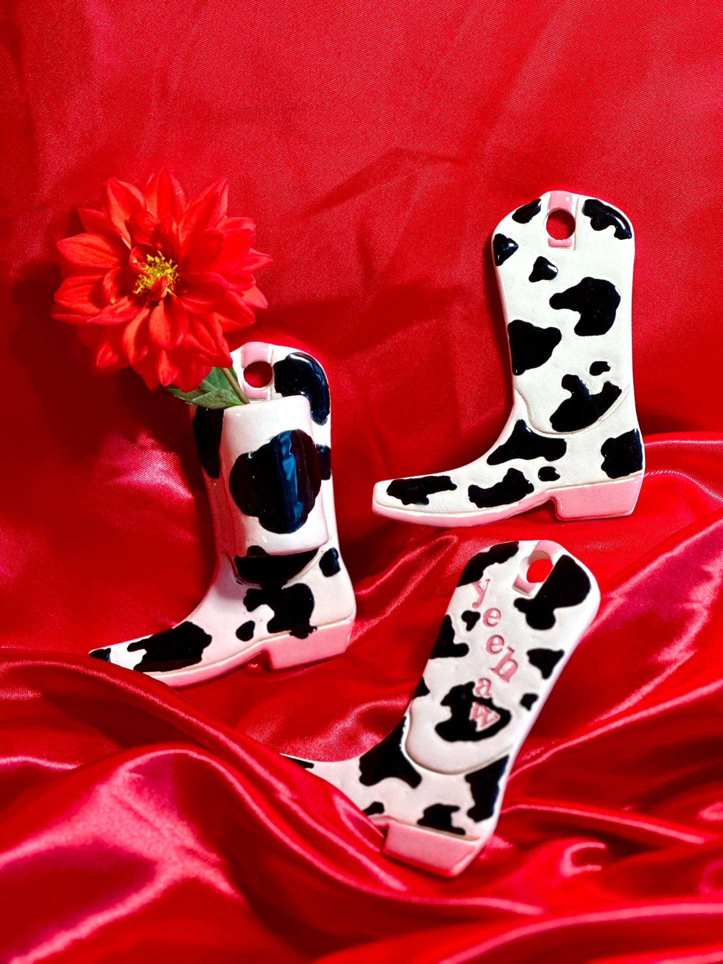 cowboy boot vase wall hanging