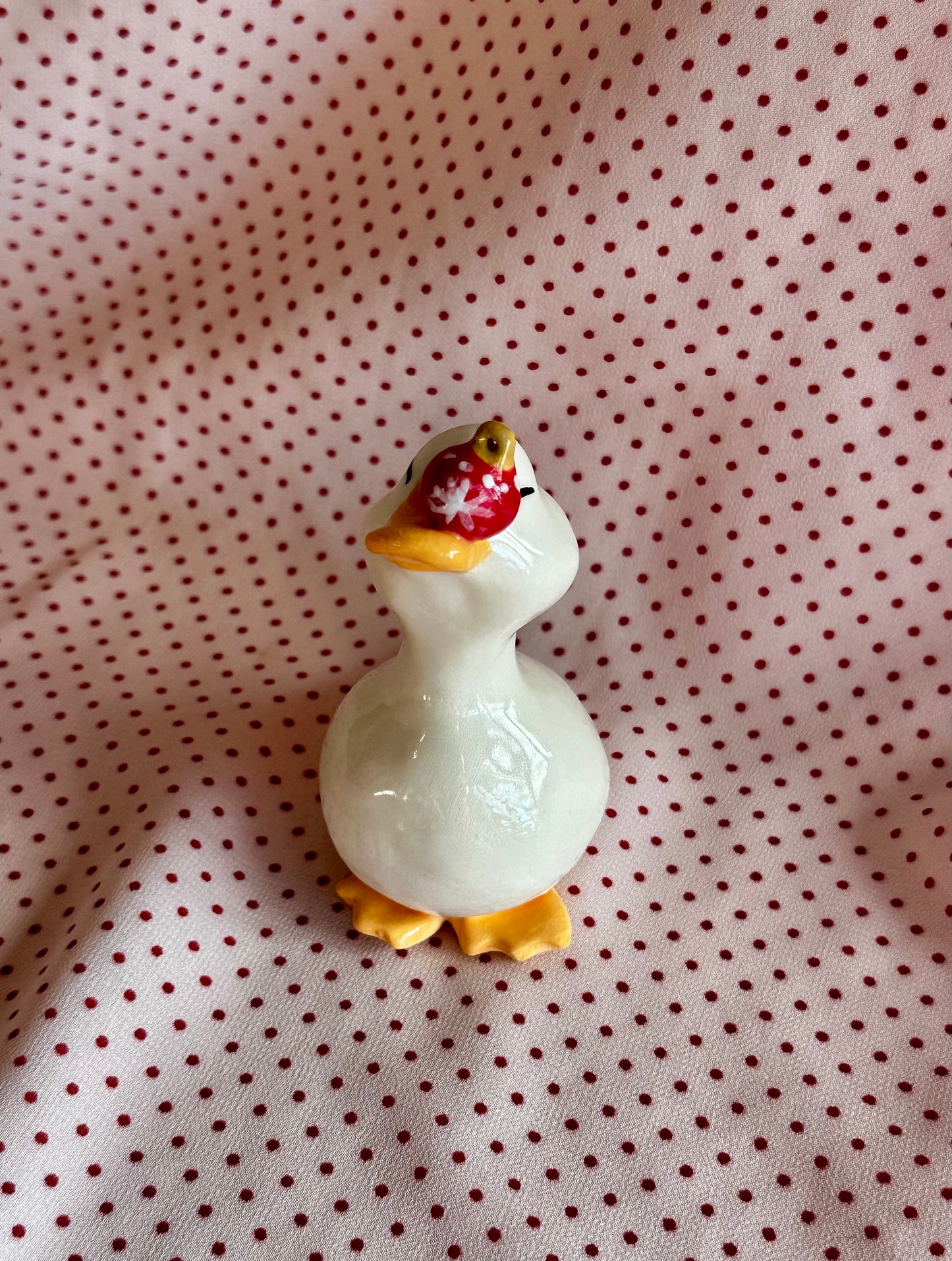 bauble duck - ceramic sculpture