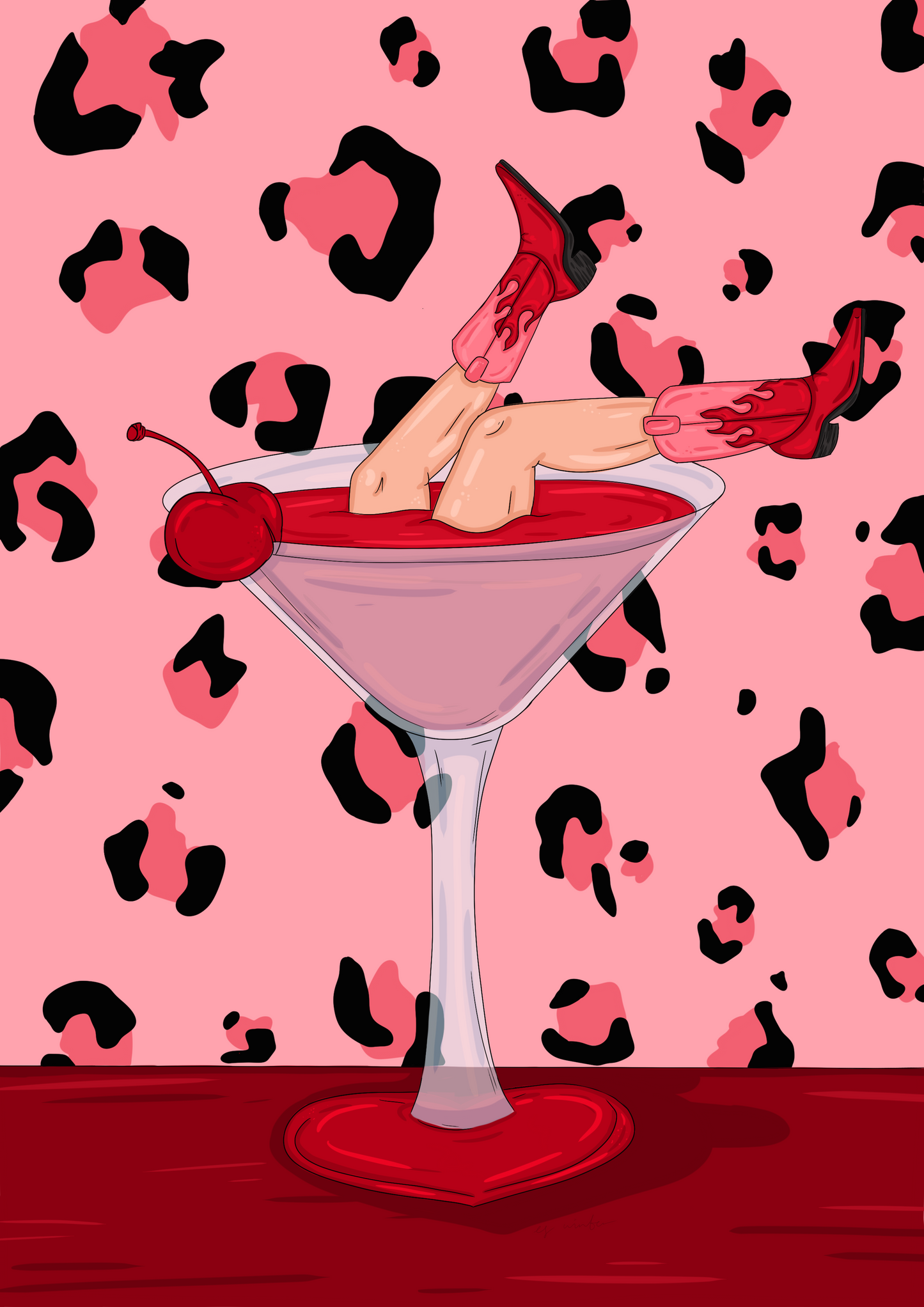 cowgirl martinis print