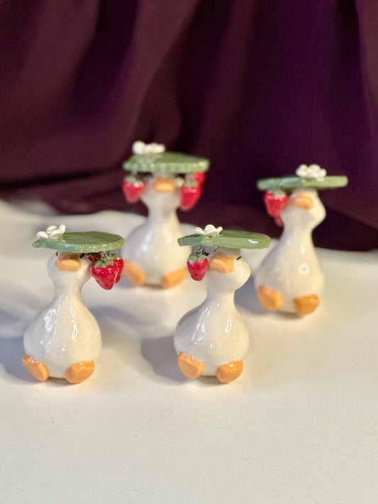 strawberry patch duck