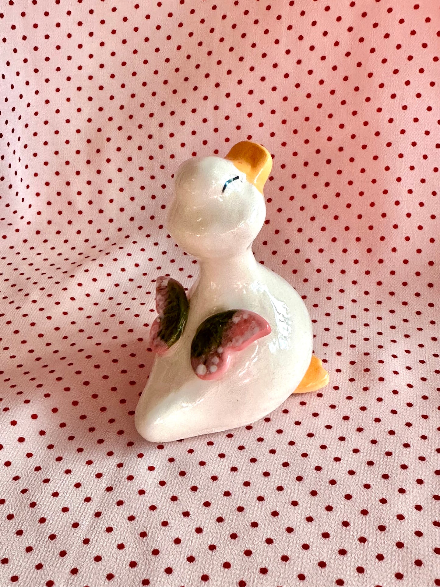 fairy duck - ceramic sculpture