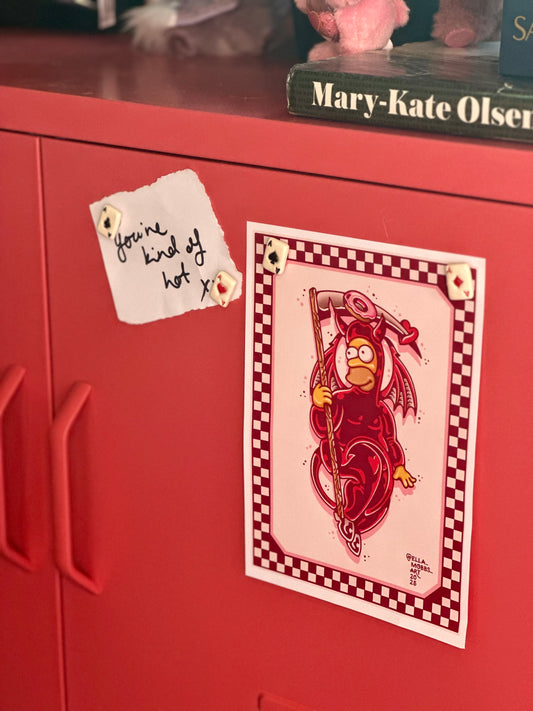 ceramic ace of cards magnet (4 pack)