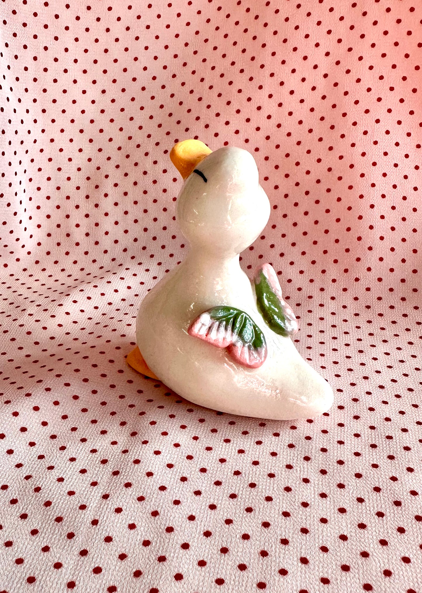 fairy duck - ceramic sculpture