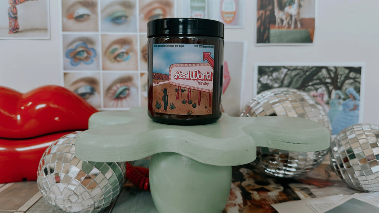 dream house candle: real world, this way