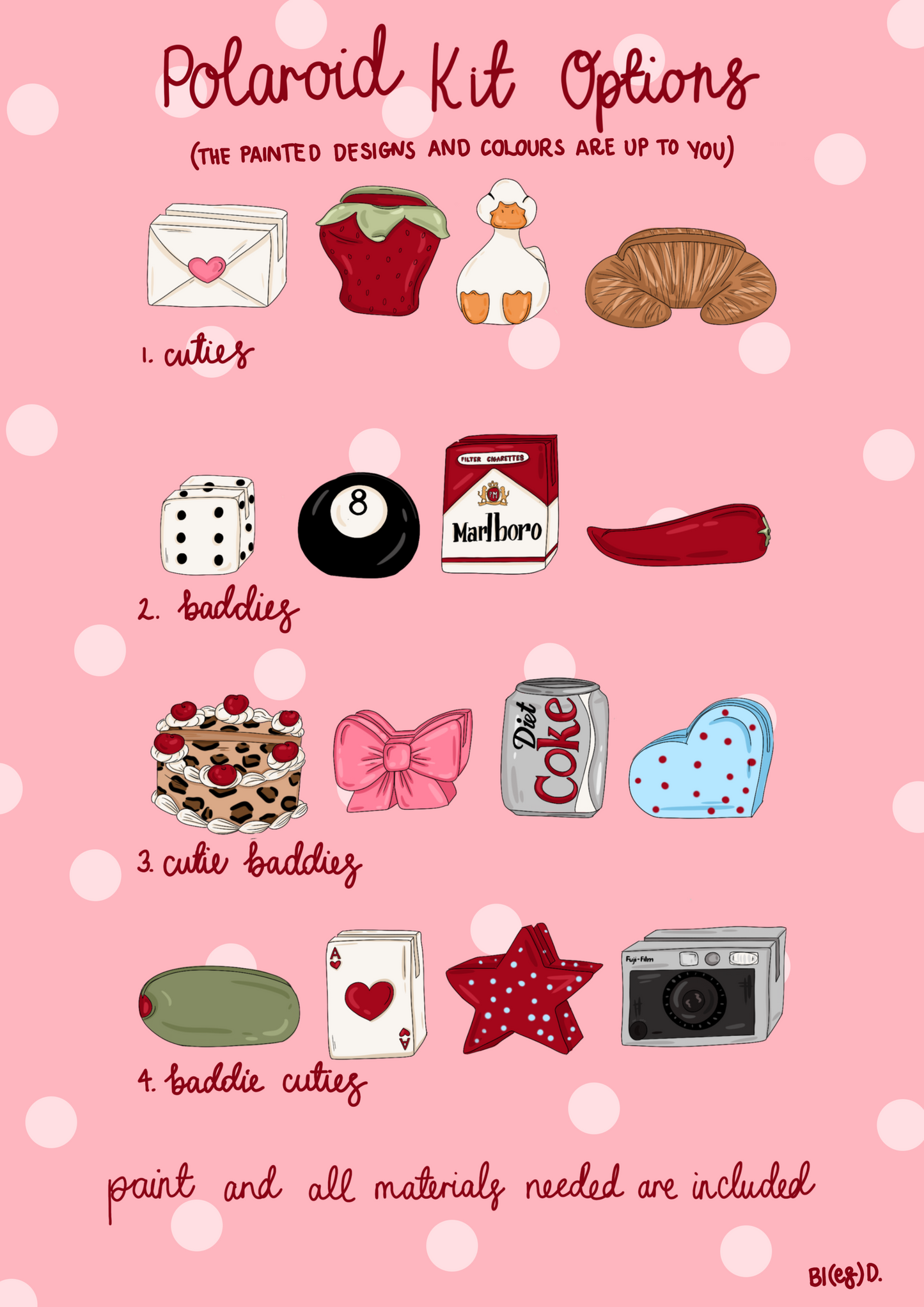 diy polaroid holder painting kit