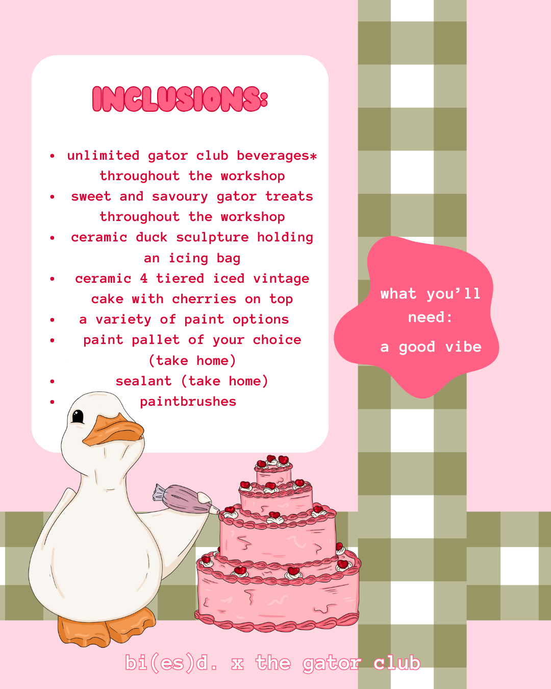 DIY DUCK WORKSHOP: cake makers edition at the gator club