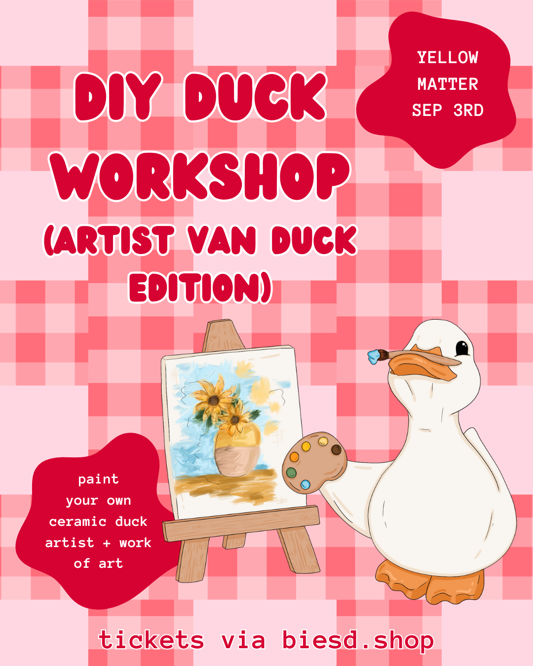 DIY DUCK WORKSHOP: artist van duck edition at yellow matter
