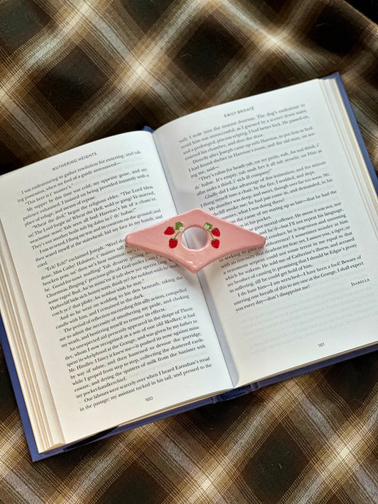 strawberry ceramic page holder