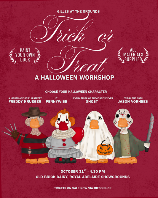 paint your own little love duck (halloween edition) workshop
