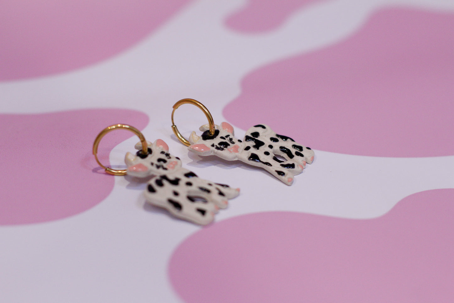 baby cow earrings