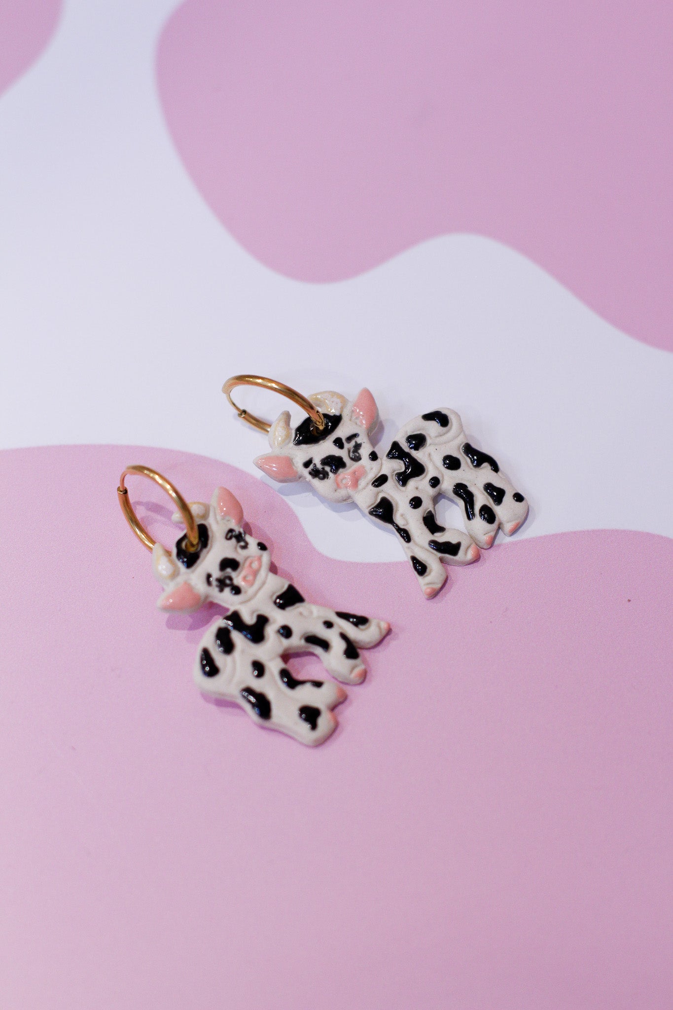 baby cow earrings