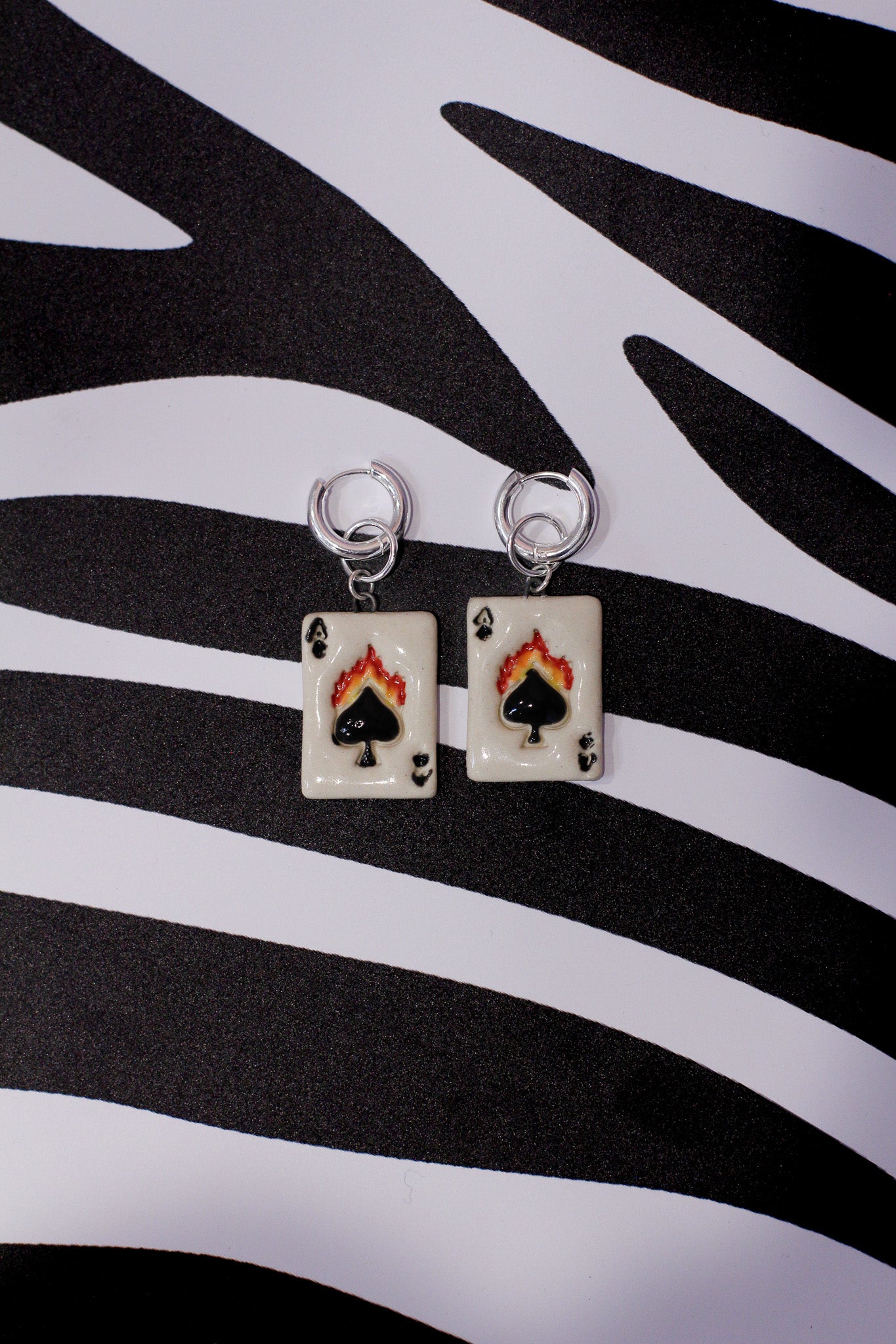 ace of spade earrings