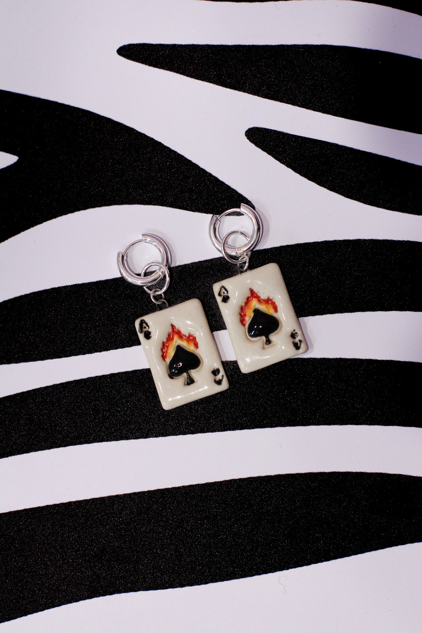 ace of spade earrings