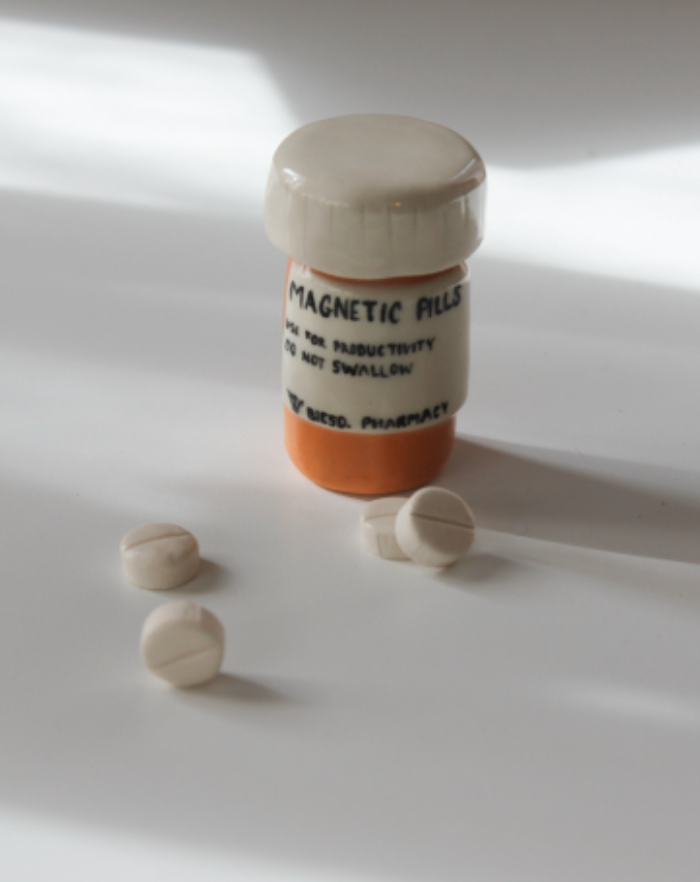 productivity pill bottle magnet set