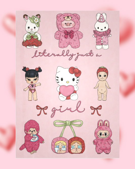 Literally Just a Girl Art Print