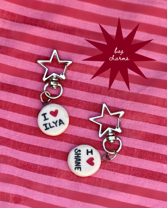 I <3 SHANE bag charm