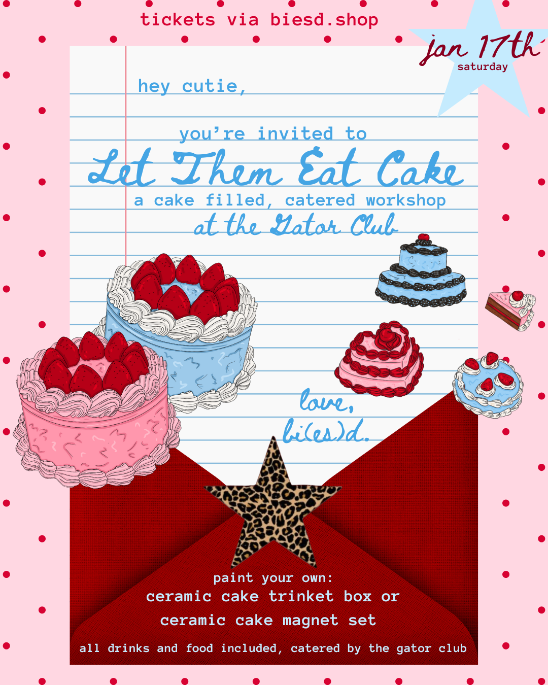 LET THEM EAT CAKE workshop at The Gator Club